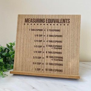 Wooden Cookbook Holder with Measure Guide